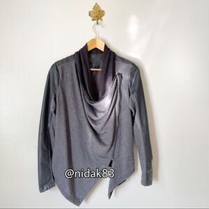 Anthropologie Blank NYC Moto Gray Zip Jacket Medium